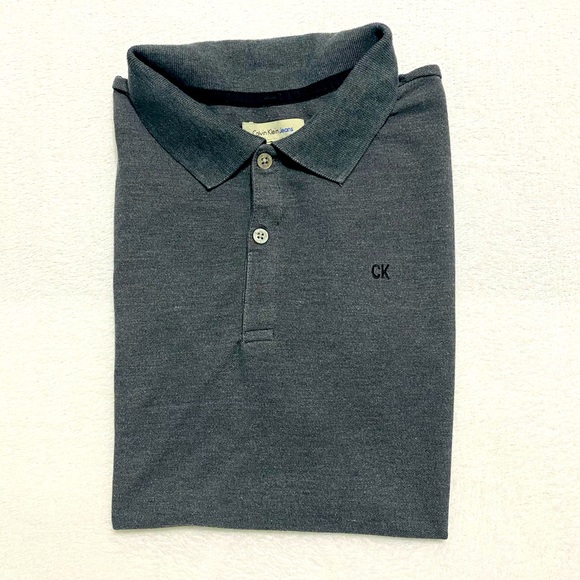 Gray Kids Polo by Calvin Klein - Picture 3 of 9